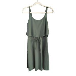 Allthreads Dress Womens M Green Pockets Adjustable Straps Lightweight